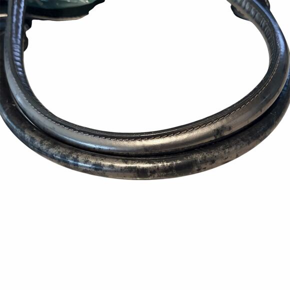 Burberry Gray/Metallic Nova Check Nylon & Patent Leather Easton Landscape Tote - Picture 9 of 14